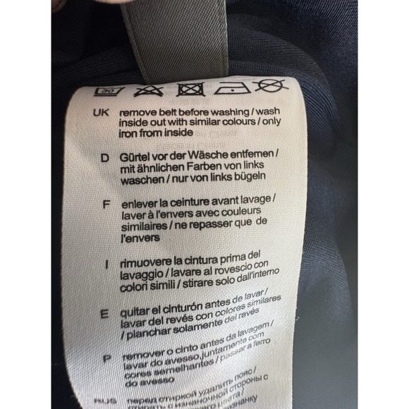 Vintage 90s ESPRIT Dress Turquoise & Navy Floral Women's Size Large Short Sleeve - Picture 5 of 8